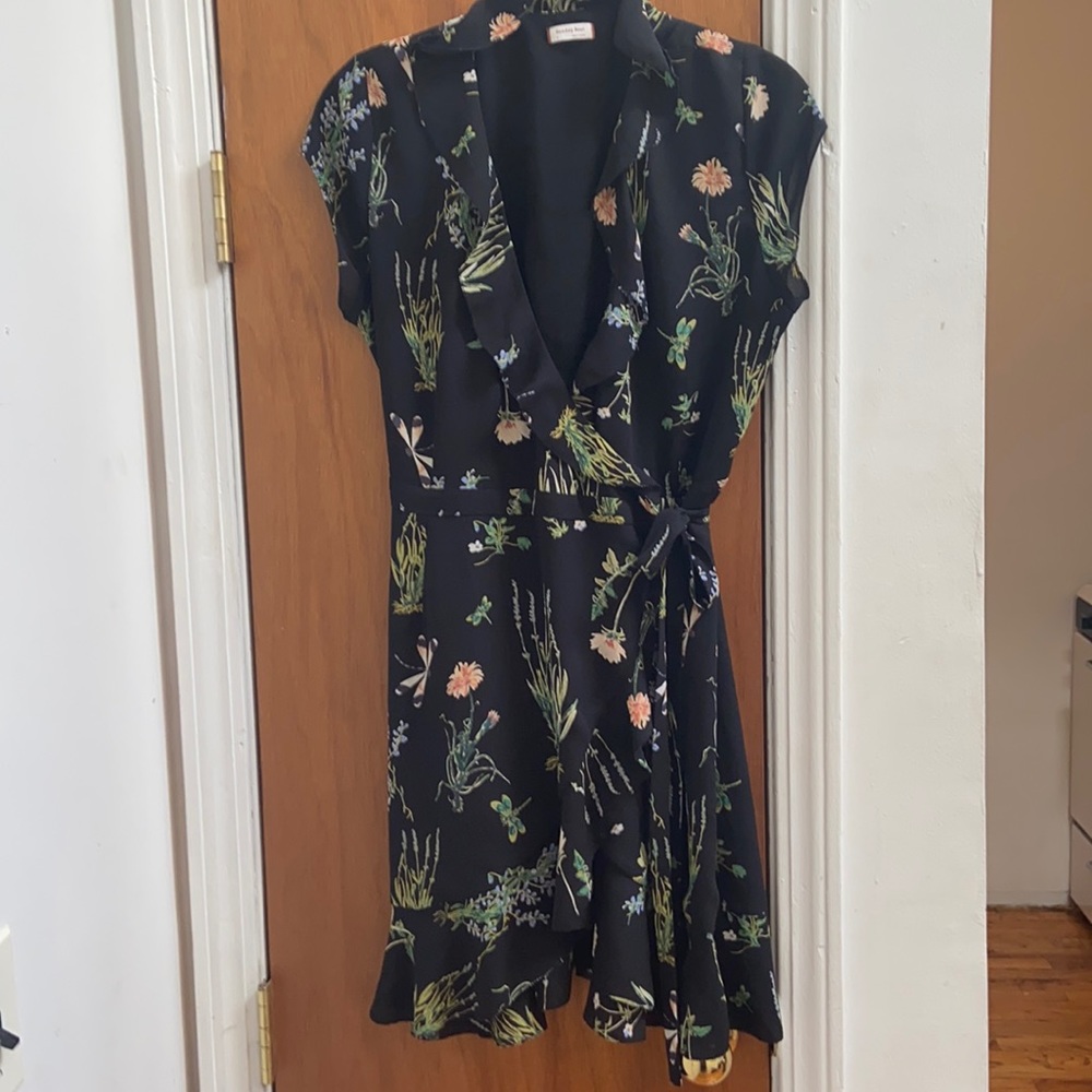 Sunday Best (Aritzia) floral ruffle wrap dress